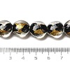 Handmade Gold Sand and Silver Sand Lampwork Flat Round Beads FOIL-C001-02H-4