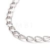 304 Stainless Steel Curb Chain Bracelet for Men Women BJEW-E031-15P-02-2