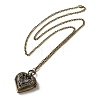 Alloy Glass Pendant Pocket Necklace WACH-S002-04AB-2