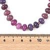 Gradient Dyed Natural White Jade Rondelle Beaded Necklaces with Glass Seed Beads for Women NJEW-JN06594-01-4
