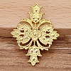 Brass Filigree Joiners Links KK-F928-01G-1