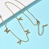 Mother's Day 304 Stainless Steel Pave Clear Cubic Zirconia Word MAMA Shape Pendant Necklaces for Women NJEW-F374-01G-3