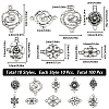 SUNNYCLUE 100Pcs 10 Styles Tibetan Style Alloy Connector Charms FIND-SC0008-18-2