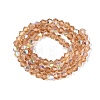 AB Color Plated Transparent Glass Beads Strands GLAA-G127-01-02G-3