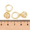 Hollow Oval Brass Clear Cubic Zirconia Leverback Earrings EJEW-H182-04B-G-5