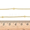 1.2MM Brass Ball Round Snake Chain Necklaces for Women Men NJEW-F350-03G-5