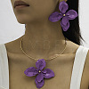 Alloy Stud Earrings & Charm Choker Sets WG3F7DF-01-1