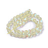 Synthetic Moonstone Beads Strands G-F142-8mm-14-2