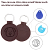16Pcs PU Imitation Leather Keychains KEYC-DC0001-46-4