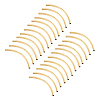 40Pcs Brass Curved Tube Beads KK-PH0015-17A-1