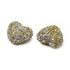 Sparkling Acrylic Heart Beads with Rhinestone Embellishment LS-OACR-NH0001-02B-05-2