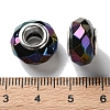 Opaque Brass Cores Acrylic European Beads OACR-M024-03S-10-3