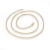 304 Stainless Steel Rolo Chain Necklaces X-NJEW-L047-02B-G-2
