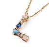 Letter Brass Initial Pendants Necklaces NJEW-JN02584-04-2