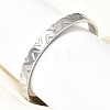 304 Stainless Steel Cuff Bangles for Women Men BJEW-H644-05P-3
