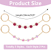 4Pcs 2 Styles Alloy & Resin Boot Strap Chains HJEW-HY00195-2