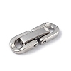 Non-Tarnish 304 Stainless Steel Fold Over Clasps X-STAS-G307-11A-P-2