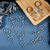 Tibetan Style Alloy Snake Pendants HJEW-AB00225-4