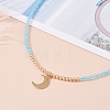 Star & Moon Pendant Necklaces Set for Teen Girl Women NJEW-JN03738-04-3
