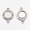 Tibetan Style Link Cabochon Bezel Settings TIBEP-0578-S-FF-1