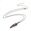 Brass Human Hug Pendant Necklace with 201 Stainless Steel Curb Chains for Women NJEW-I114-01B-2