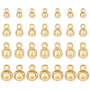 40Pcs 4 Styles Brass Charms KK-BC0013-80-1
