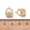 Brass Pave Clear Cubic Zirconia Pendants KK-C168-11G-3