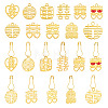 6 Sets Chinese Character Double Happiness Zinc Alloy Pendant Decorations DIY-AR0002-93-1