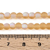 Frosted Transparent Glass Beads Strands GLAA-T032-T4mm-MBB08-4