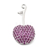 Brass Micro Pave Cubic Zirconia Pendants KK-L228-08P-02-1