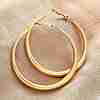 304 Stainless Steel Hoop Earrings EJEW-Z093-01G-01-3