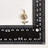 Brass Micro Pave Cubic Zirconia Pendants ZIRC-SZ0003-47-8