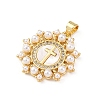 Brass Micro Pave Cubic Zirconia Pendants KK-K408-14G-2