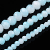 Two-Tone Imitation Jade Glass Beads Strands GLAA-T033-01B-05-5