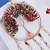 Copper Wire Wrapped Tree of Life Plastic Imitation Stone Beads Suncatchers HJEW-F027-11-3