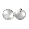 304 Stainless Steel Half Round Stud Earrings EJEW-Z075-01P-2