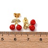 Brass Micro Pave Cubic Zirconia Stud Earrings EJEW-D322-05G-02-5