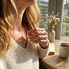 Bohemian Glass Beaded Brass Boston Link Chain Necklaces for Women Elegant Daily Jewelry CD0318-1-2