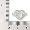 Rack Plating Brass Micro Pave Clear Cubic Zirconia Religion Heart Virgin Mary Connector Charms KK-L224-099P-05-3