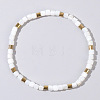 Bohemian Style Natural Shell Column Beads Stretch Bracelets for Women WU0042-1-1