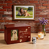 1Pc Wooden Pet Memorial Urn Box with Photo Frame CON-GA0001-43-4