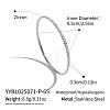 304 Stainless Steel Rhinestone Plain Bangles for Women AF6999-4-1