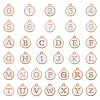 36Pcs 36 Styles Letter A~Z & Number 0~9 Alloy Enamel Charms ENAM-TA0003-11B-1