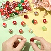 29Pcs 8 Styles Printed Opaque Acrylic Beads MACR-YW0004-84-4