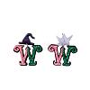 Acrylic Glitter Powder Dangle Stud Earrings FS-WGC50DB-01-5