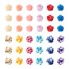 Craftdady 72Pcs 2 Style 6 Colors Smudged Color Opaque Resin Cabochons RESI-CD0001-19-3