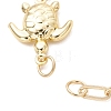 304 Stainless Steel Turtle Link Chain and Brass Paperclip Chain Bracelet Making AJEW-JB01591-2