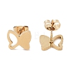 PVD Vacuum Plating 304 Stainless Steel Stud Earrings for Women EJEW-A048-48G-G-2