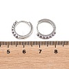 Brass Micro Pave Cubic Zirconia Hoop Earrings KK-Z166-14P-01-5