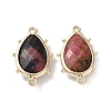 Natural Rhodonite Connector Charms G-G012-05G-12-2